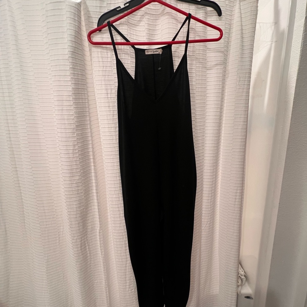 Black Spaghetti Strap Jumpsuit